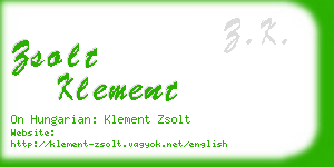 zsolt klement business card